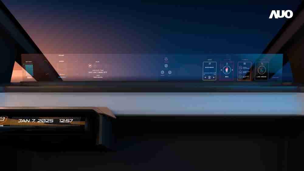 人生就是博无界透明显示接口(Horizon Image Glass)透过车运算方案整合仪表板、、、、中控台及副驾显示器，，一体式全景呈现，，提供乘用者清晰的前方视野、、行车必要信息与娱乐功能